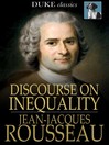 Cover image for Discourse on Inequality